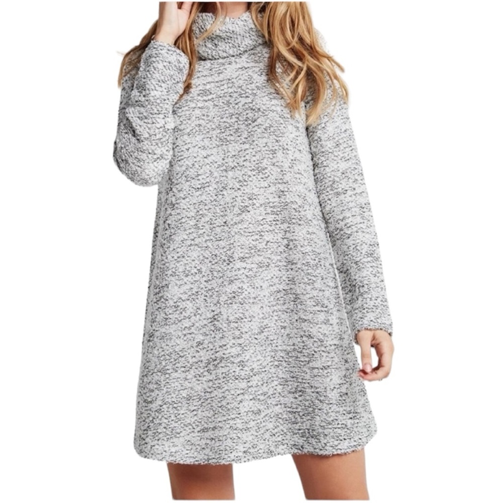 BCBGeneration Gray Cowl Neck Sweater Dress NWT NEW Size Small